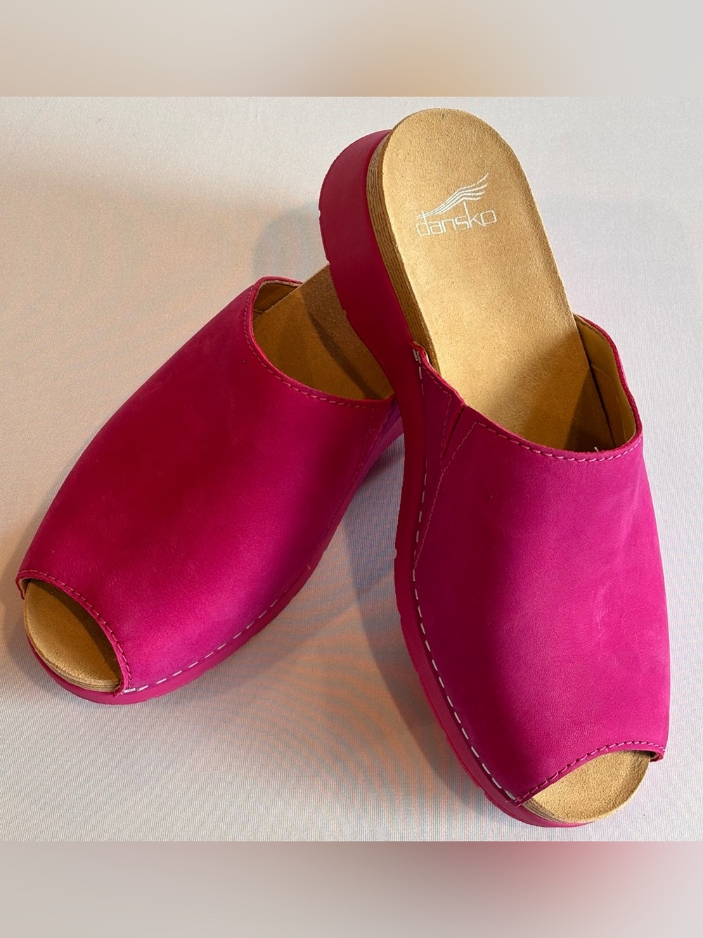 DANSKO Women's Pink Open-Toe Clog Mule Size 38